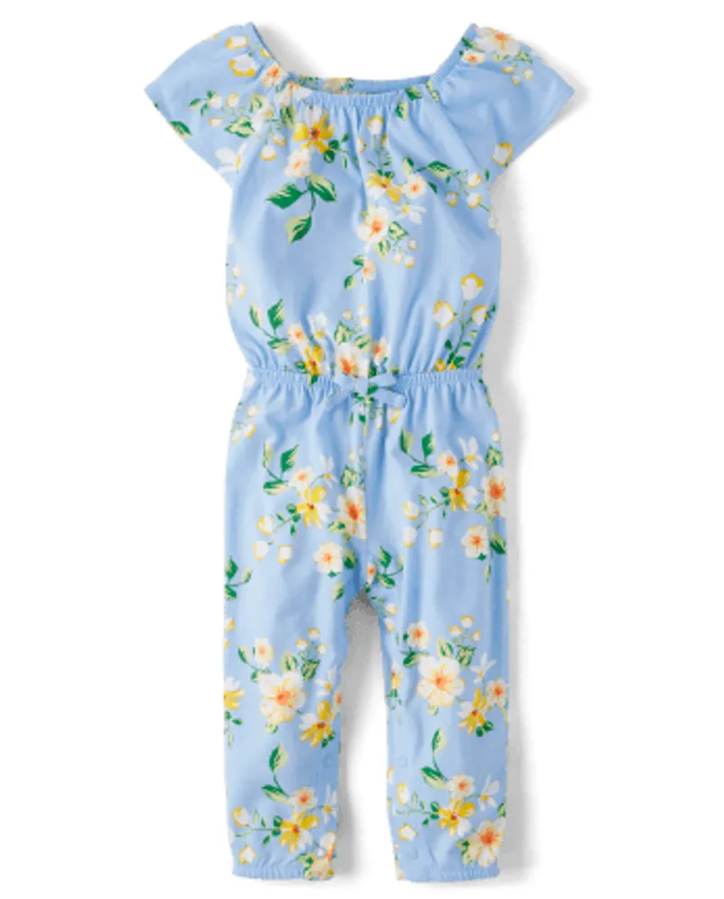 The Children s Place Baby And Toddler Girls Floral Jumpsuit