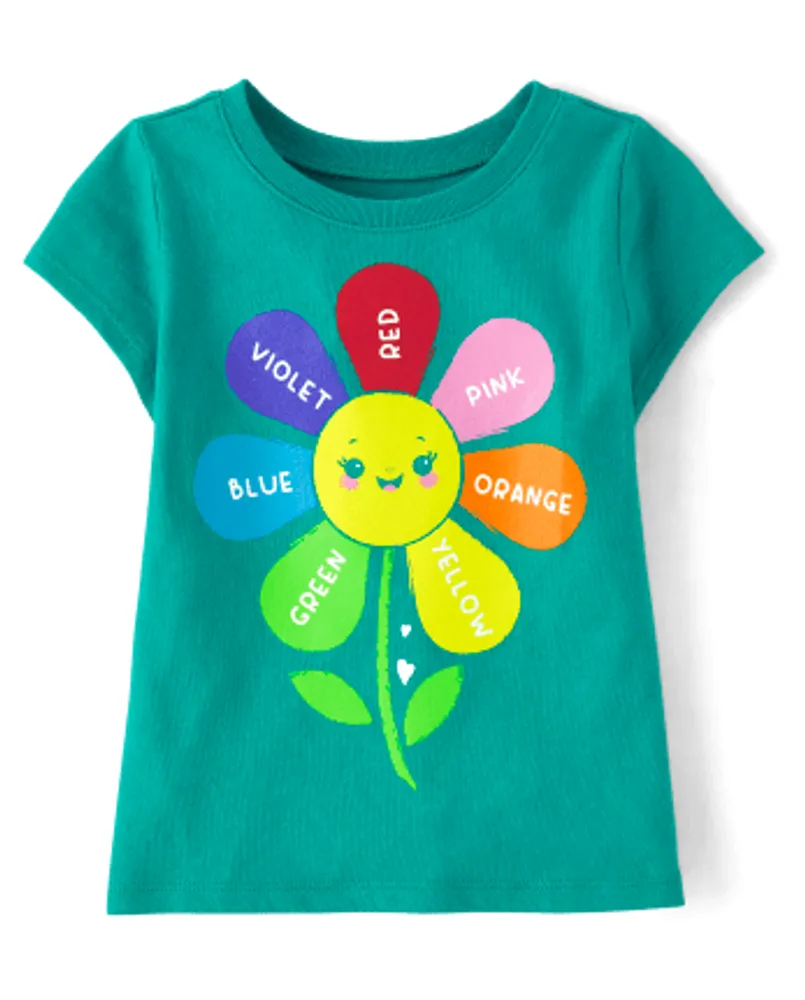 Baby blue and clearance red graphic tee