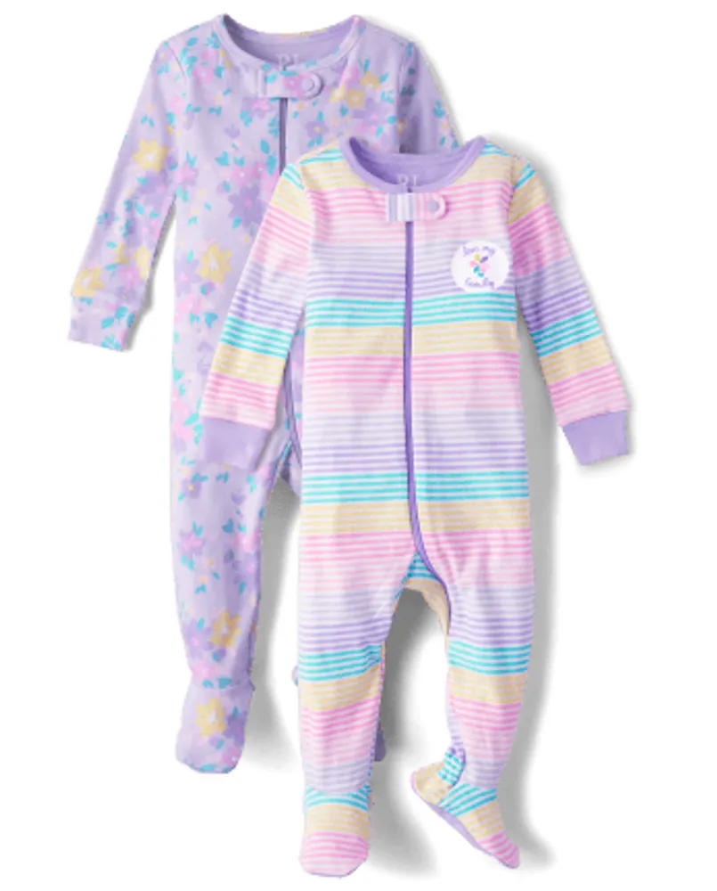 Cotton footed pajamas 2025 3t