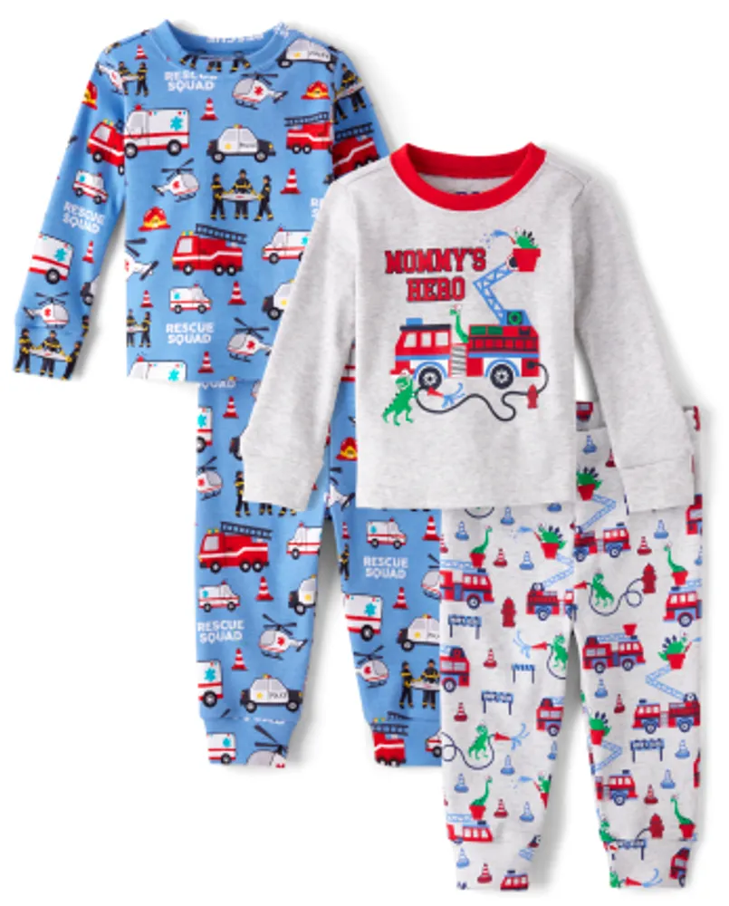 Fire truck pajamas for adults sales