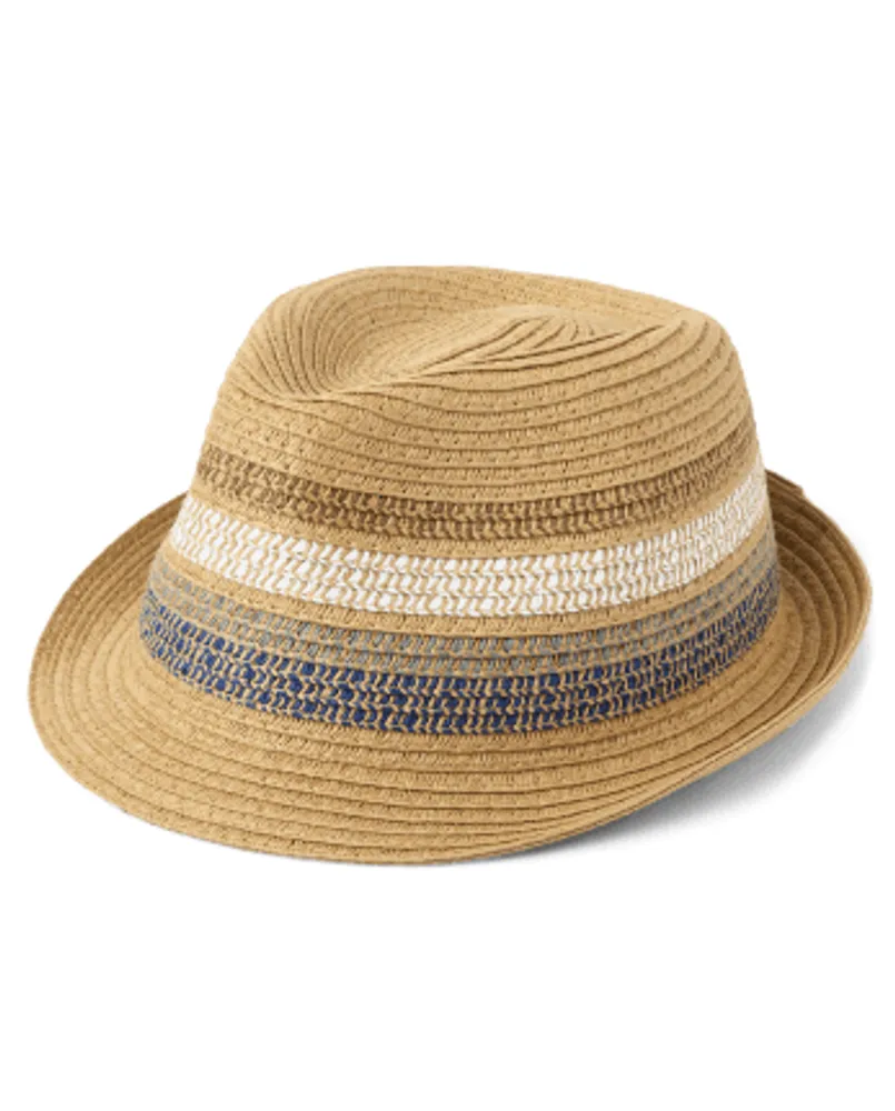 Boys straw fedora hat best sale