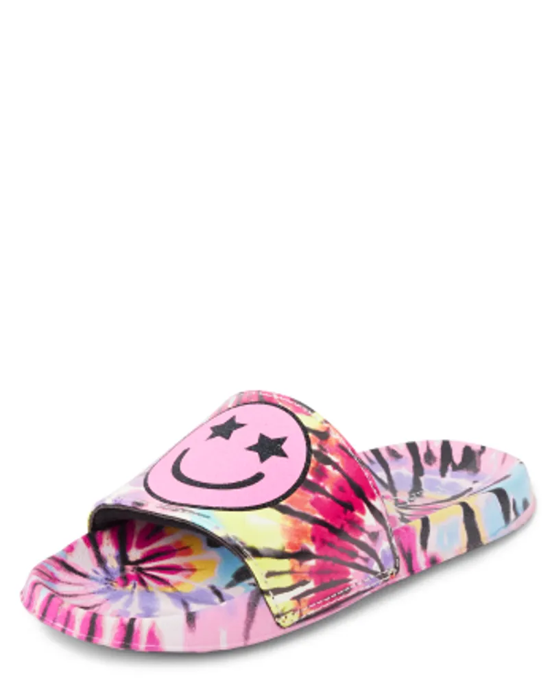 The Children s Place Girls Tie Dye Happy Face Slides Bramalea