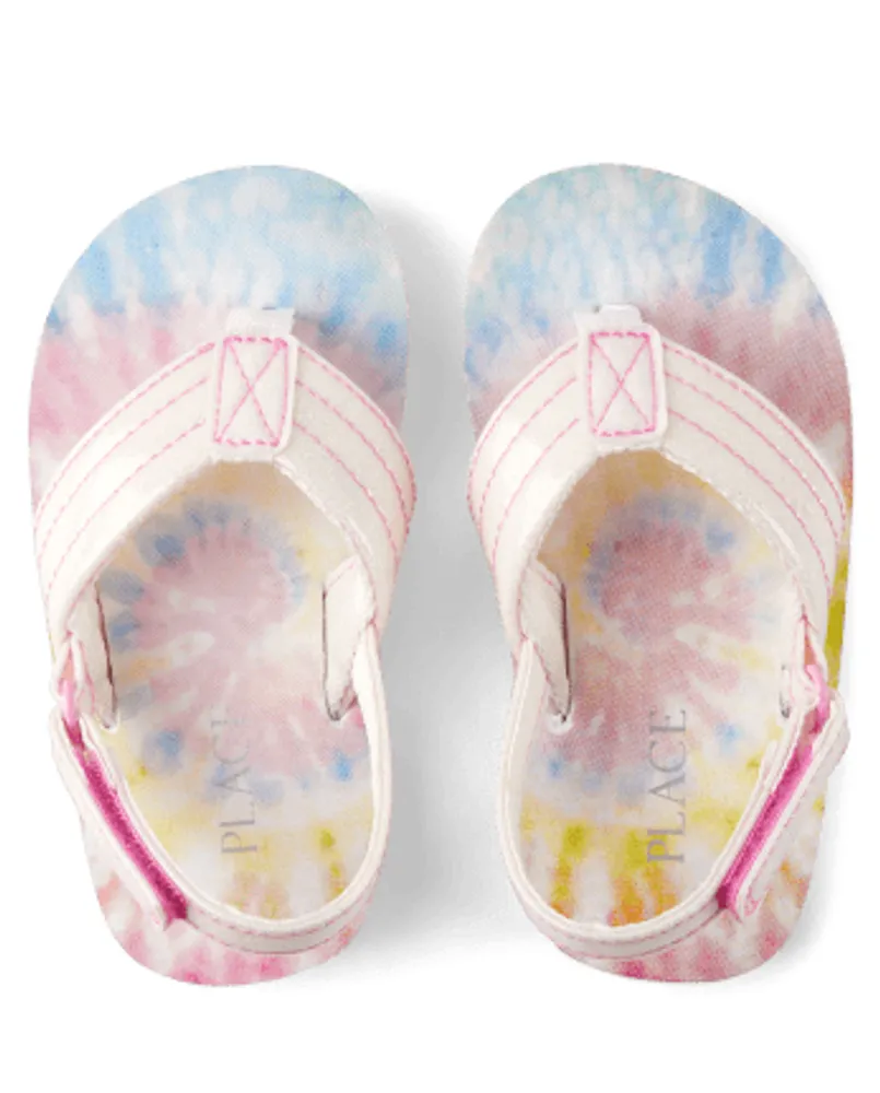 Toddler rainbow flip flops discount