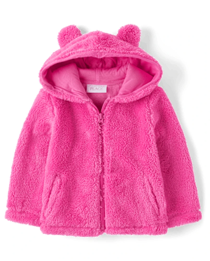 Children's place sherpa hoodie online