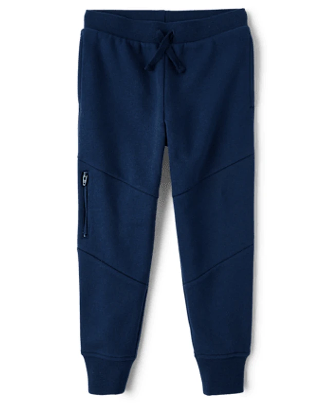 The Children's Place Boys Side Zip Premium Fleece Jogger The Children's Place Boys Side Zip Premium Fleece Jogger