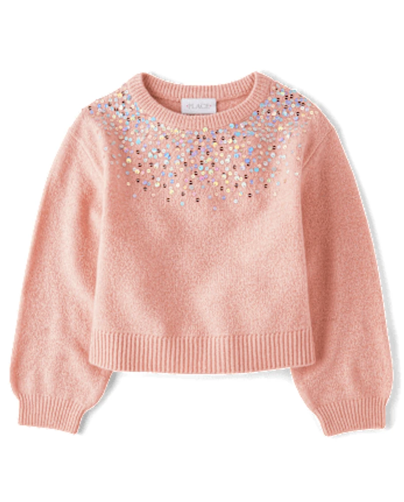 Girls sequin sweater deals
