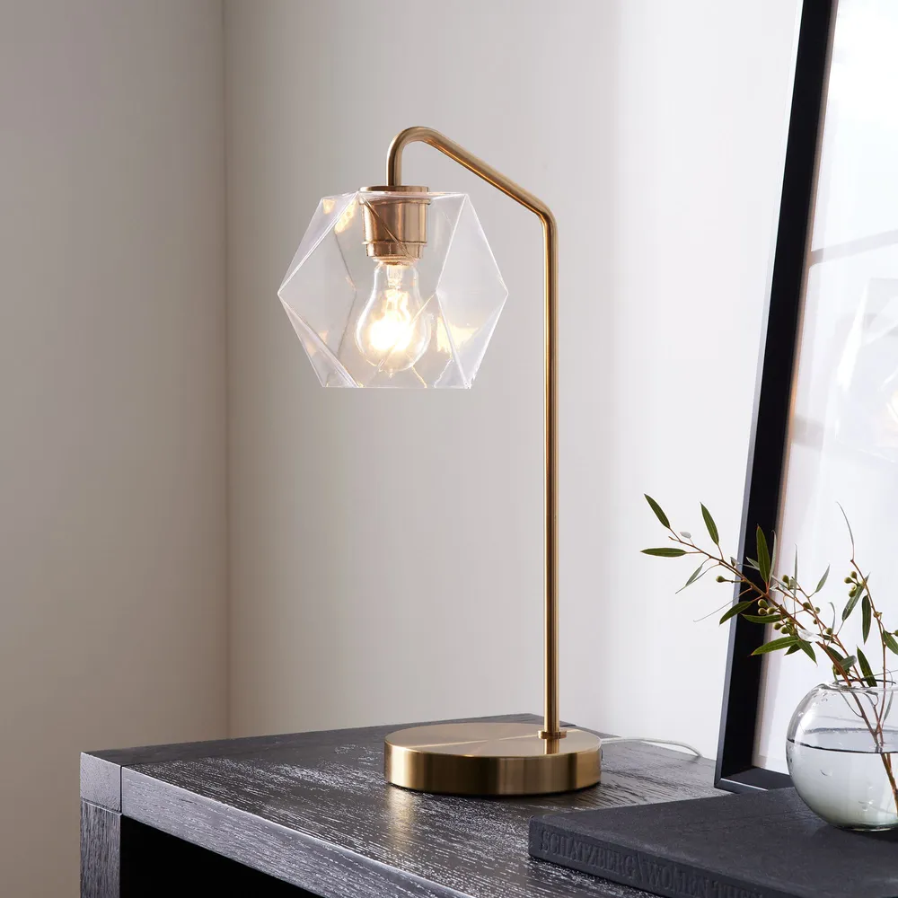 West elm sculptural shop glass floor lamp