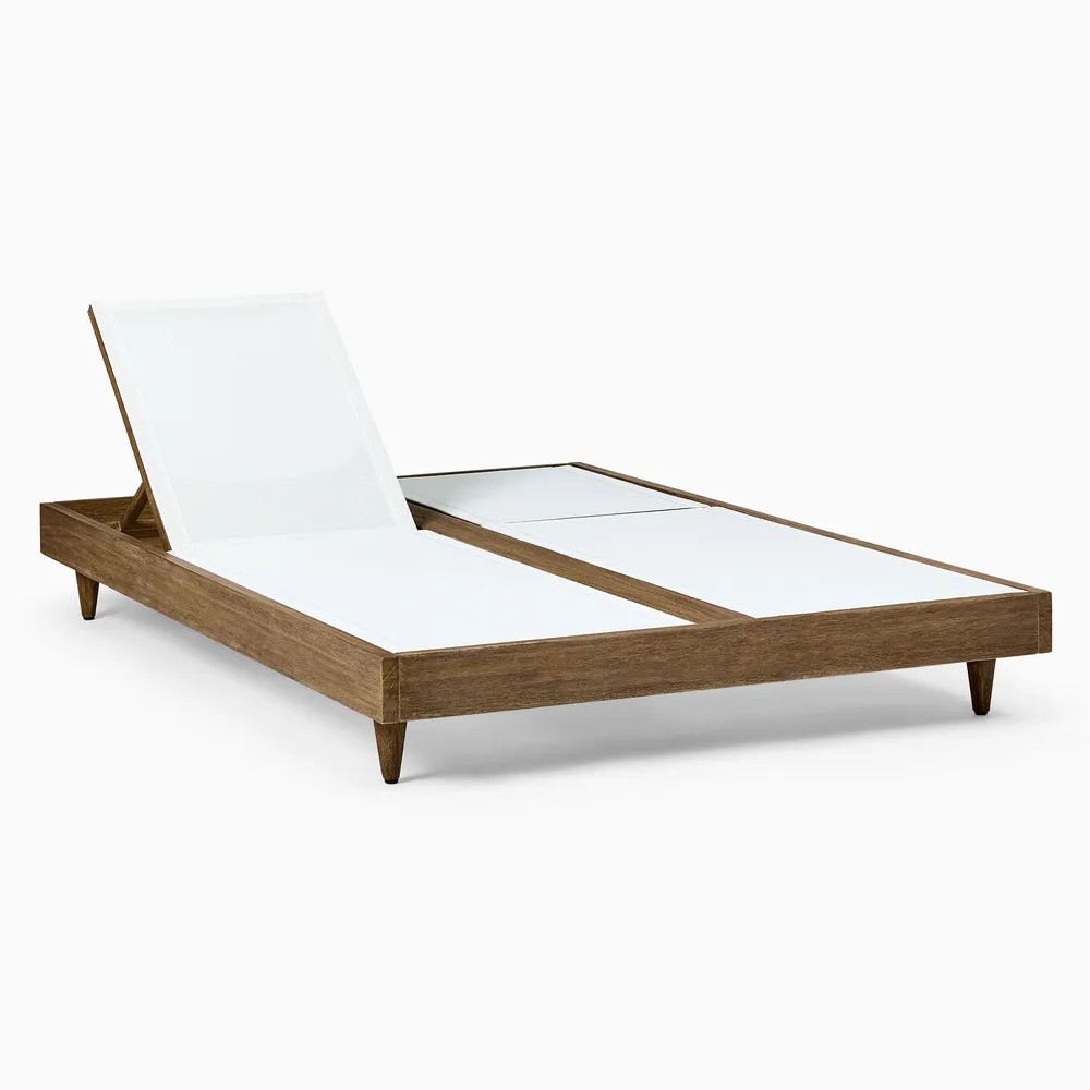 West Elm Portside Outdoor Textilene Chaise Double Lounger West