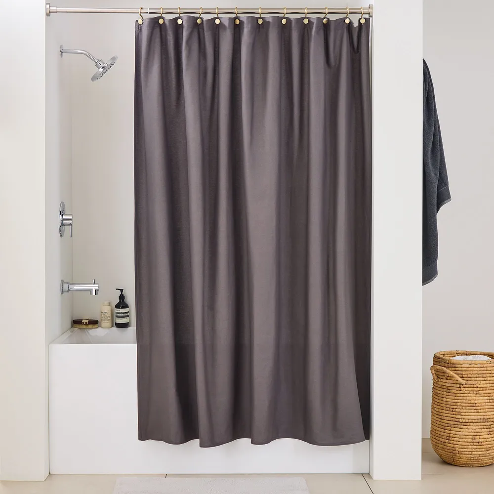 Canvas outlet shower curtain