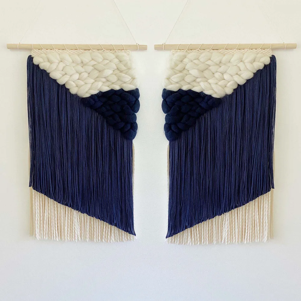 West Elm Sunwoven Mirrored Pair Wall Hangings West Elm The Summit
