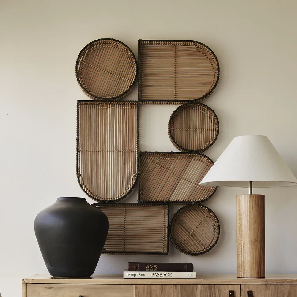 Natural woven cheap wall decor