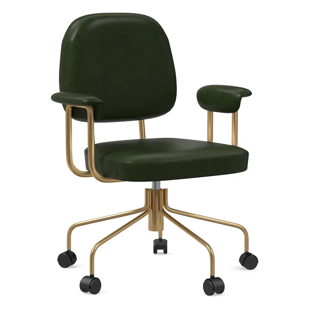 Leather office chair online west elm