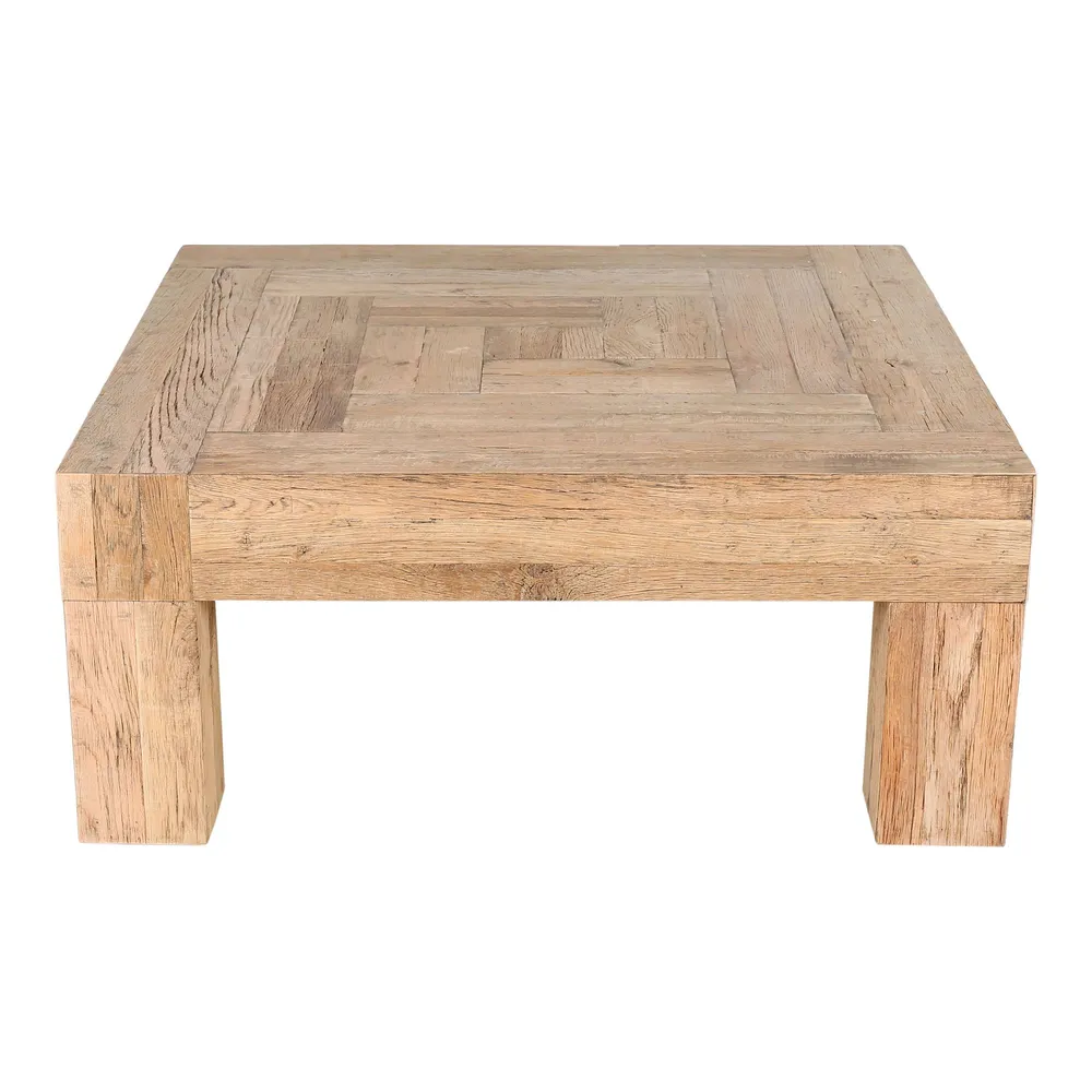 West Elm Solid Reclaimed Wood Square Coffee Table Modern Living