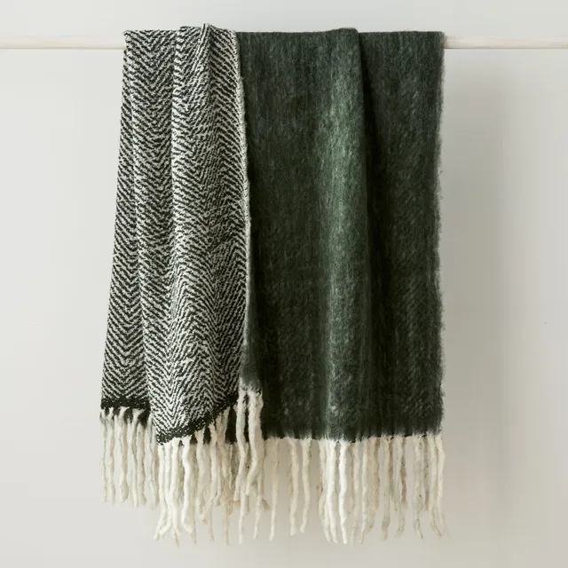 West elm brushed herringbone throw store