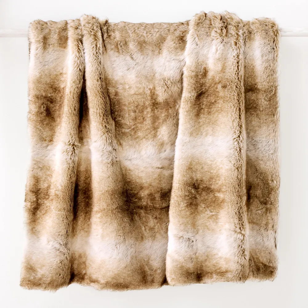 West elm faux online fur ombre throw