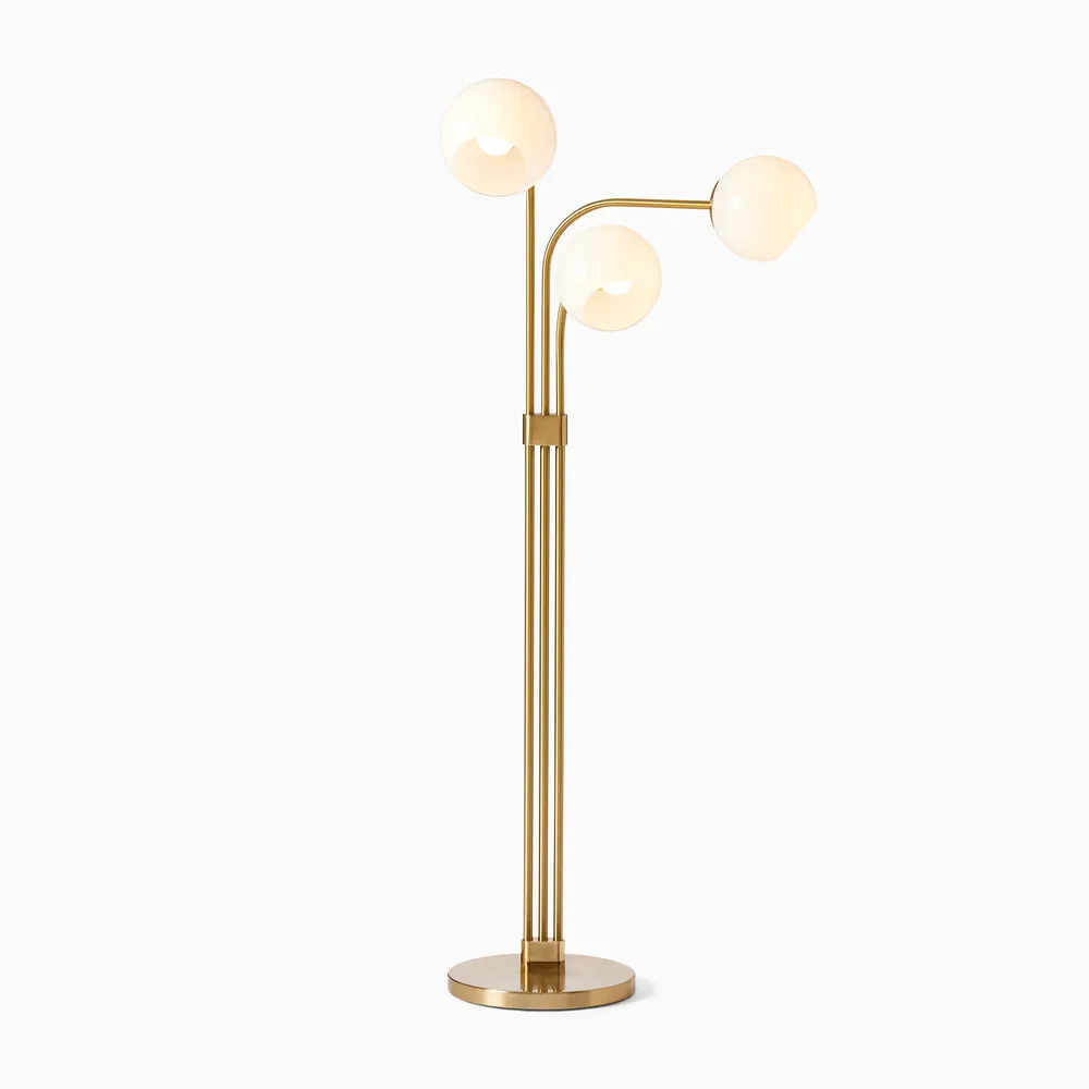 West Elm Staggered Glass 3 Light Adjustable Floor Lamp West Elm