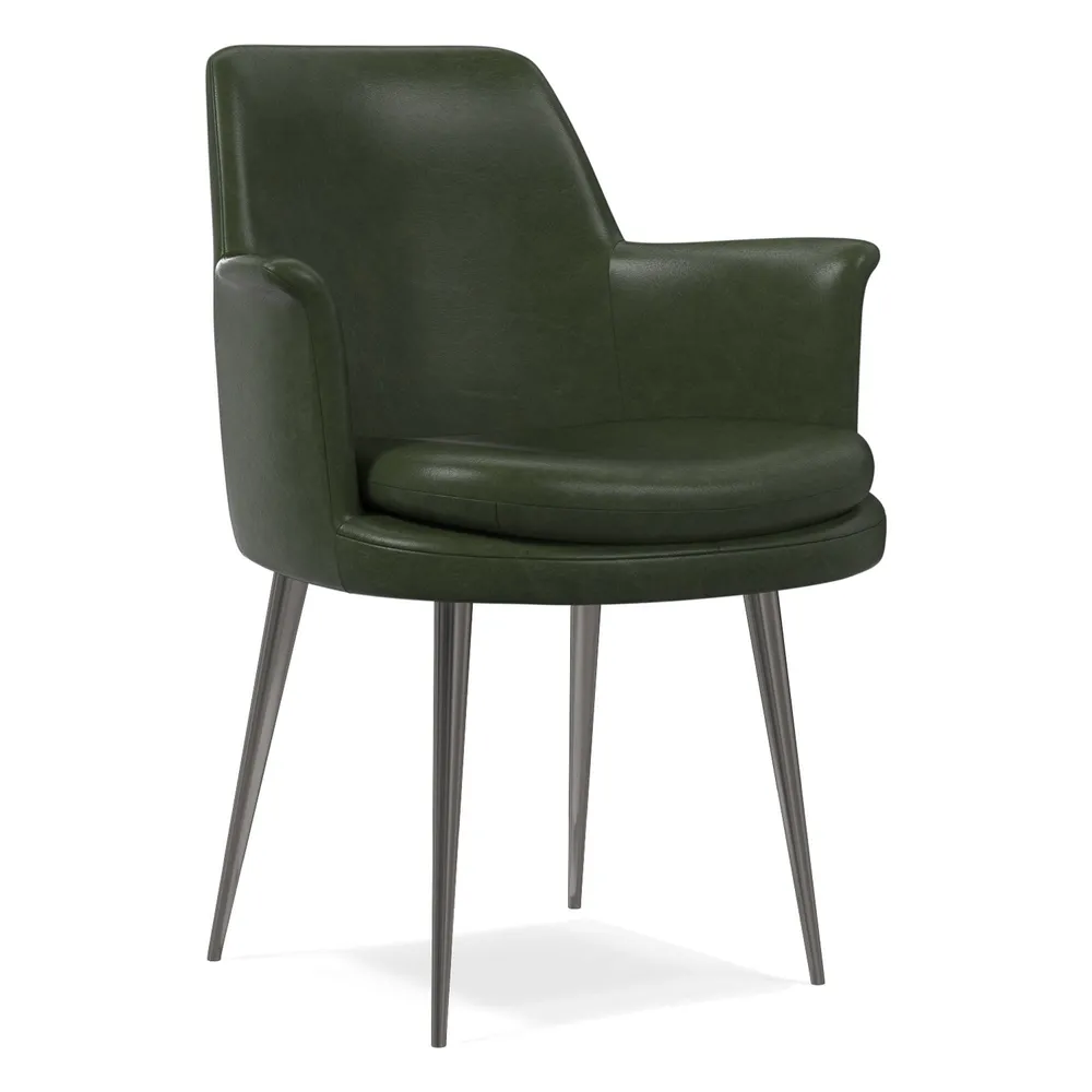 West Elm Finley Leather Dining Arm Chair West Elm The Summit