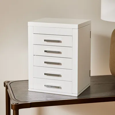 Modern white deals jewelry armoire
