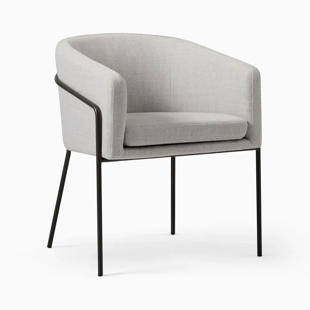 West elm sales grey chair