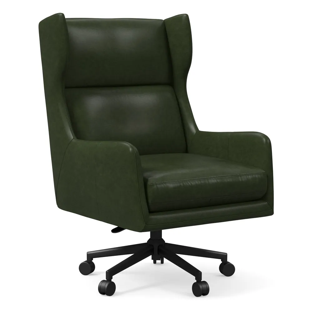 Leather office chair online west elm