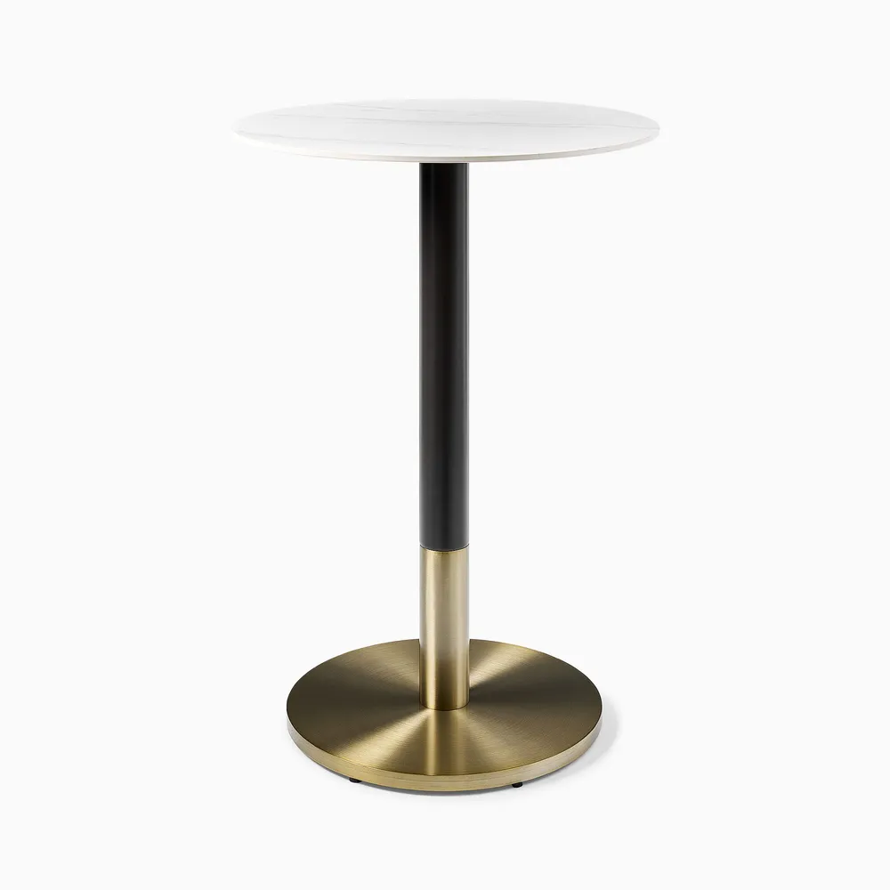 West Elm Orbit Restaurant Round Bar Table Porcelain West Elm