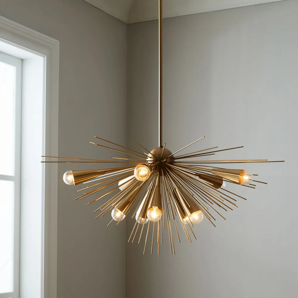 Mid century chandelier west elm top