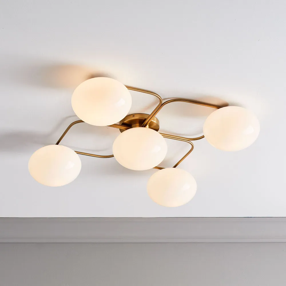 West Elm Champignon Flush Mount Lighting West Elm Pike and Rose