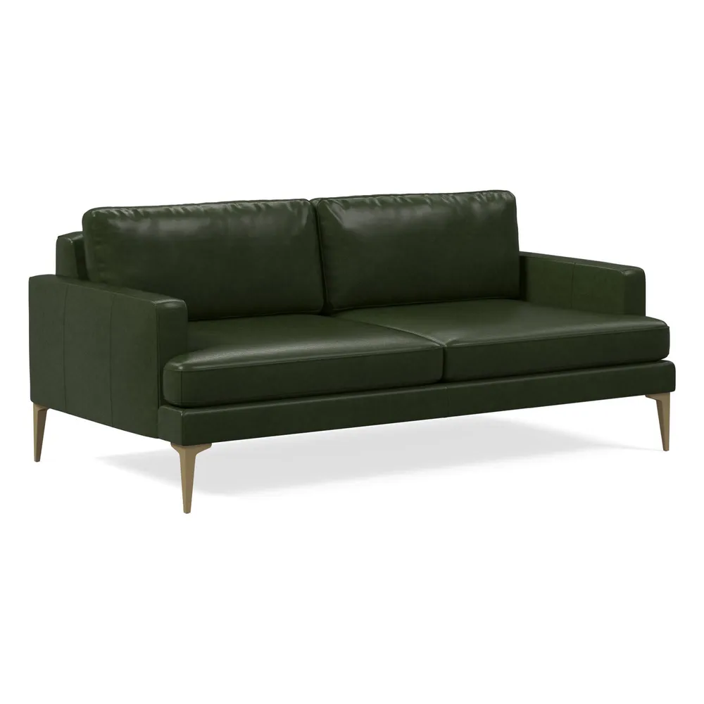 West Elm Andes Leather Sofa 76.5