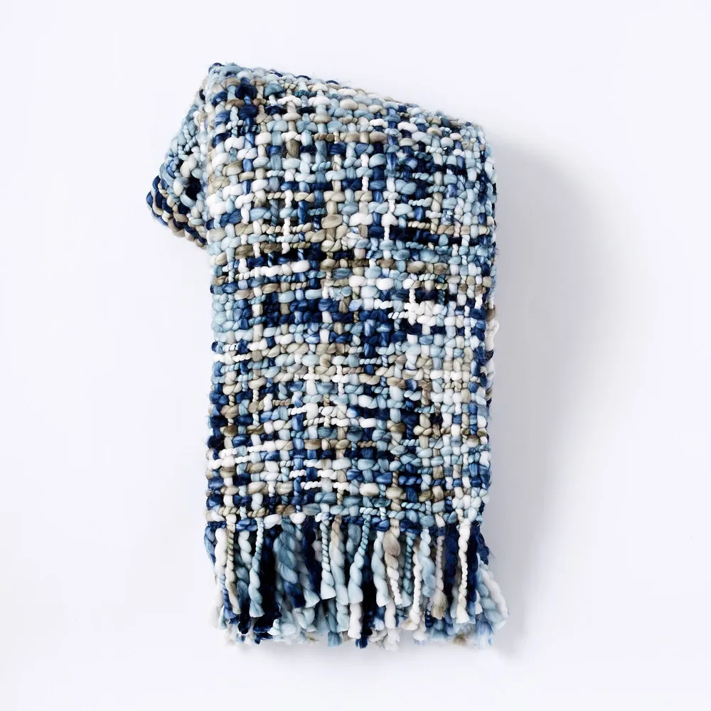 West Elm Marled Basketweave Throw West Elm Pike and Rose
