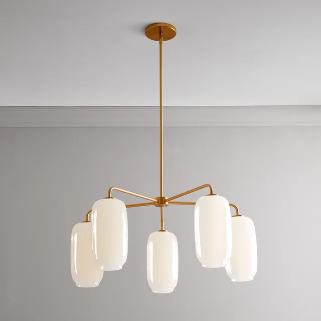 West Elm Sculptural 5 Light Pebble Chandelier West Elm Pike