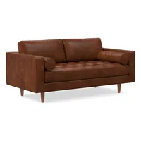 Dennes leather clearance sofa