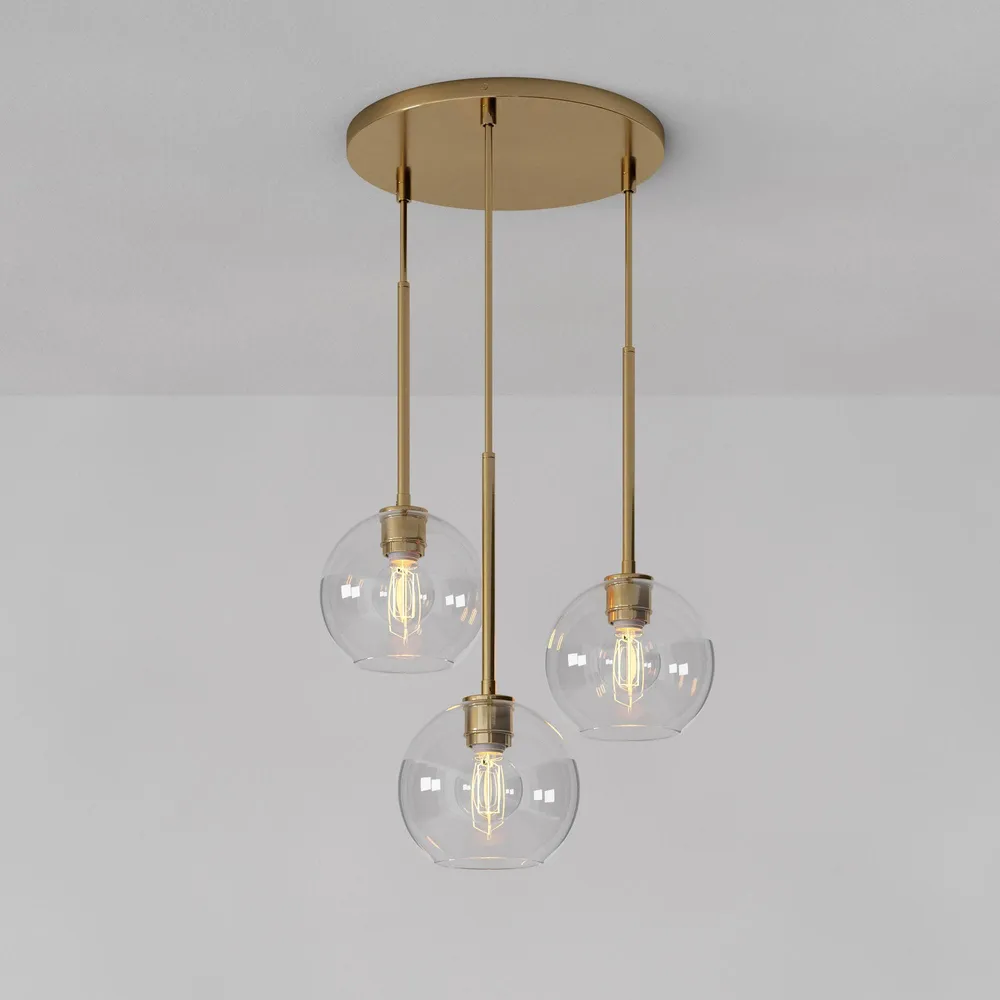 3 shop globe chandelier