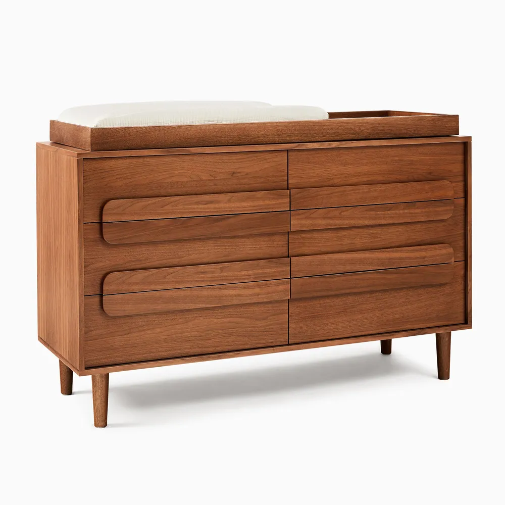 Mid century on sale changing table dresser