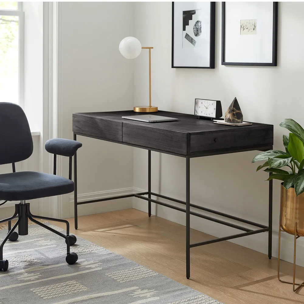 West elm top desk industrial