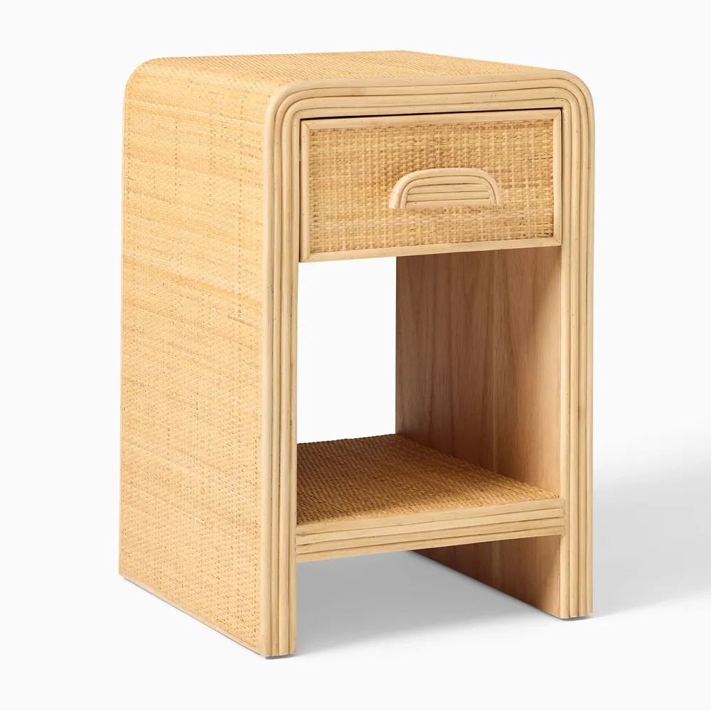 West Elm Willow Rattan Nightstand 16