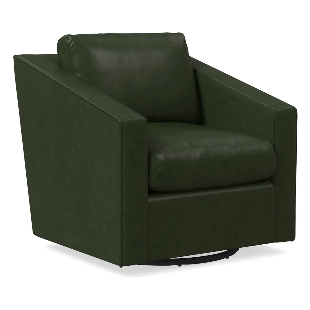 Leather swivel on sale chair west elm