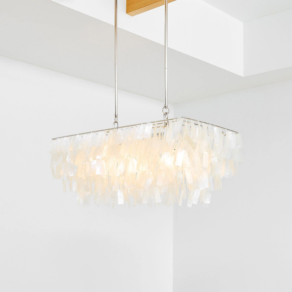 Capiz rectangle chandelier sales