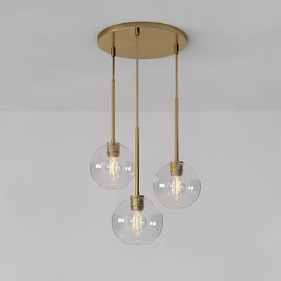 Sculptural 3 light chandelier cheap