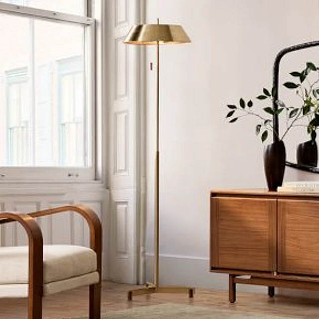 Petite arc metal floor lamp deals