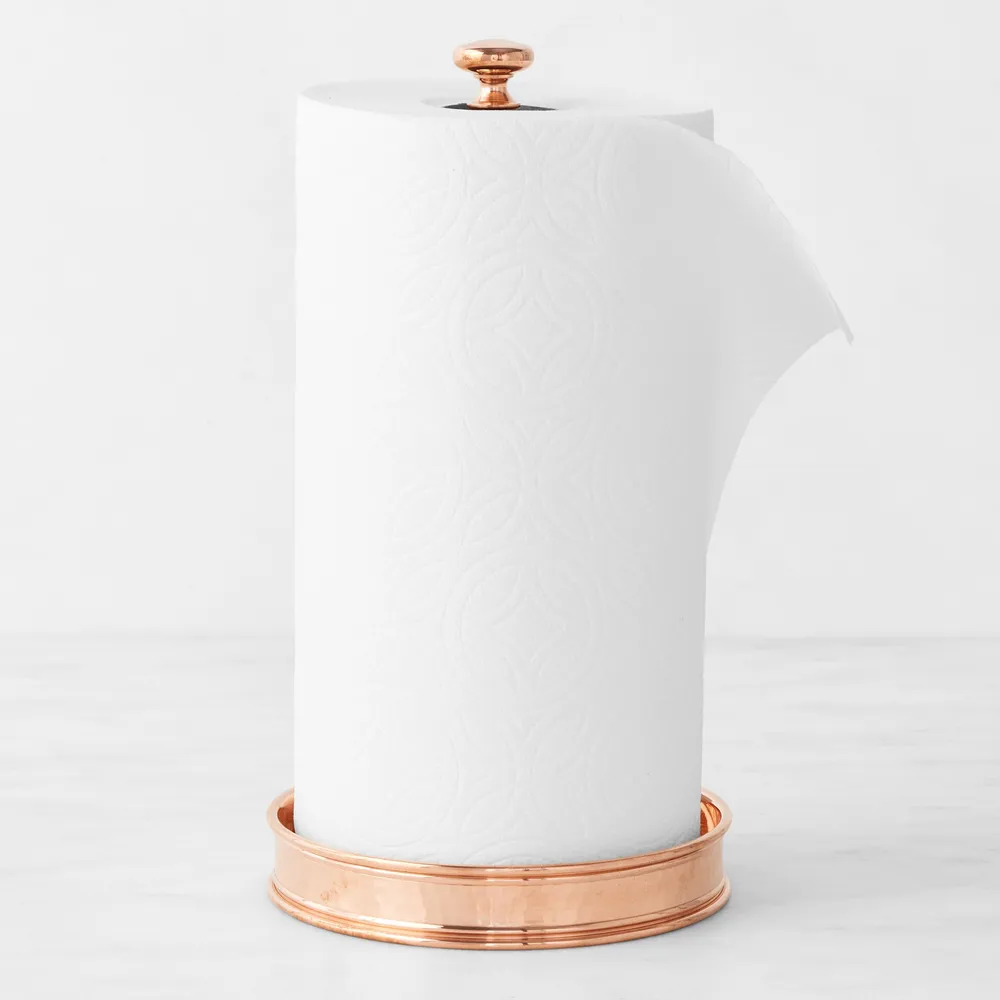 Copper paper towel outlet holder