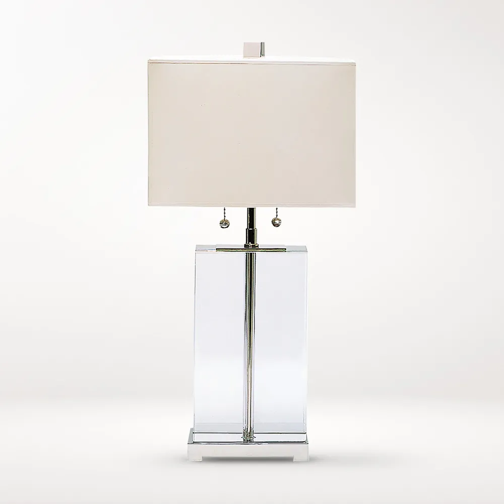 Crystal deals block lamp