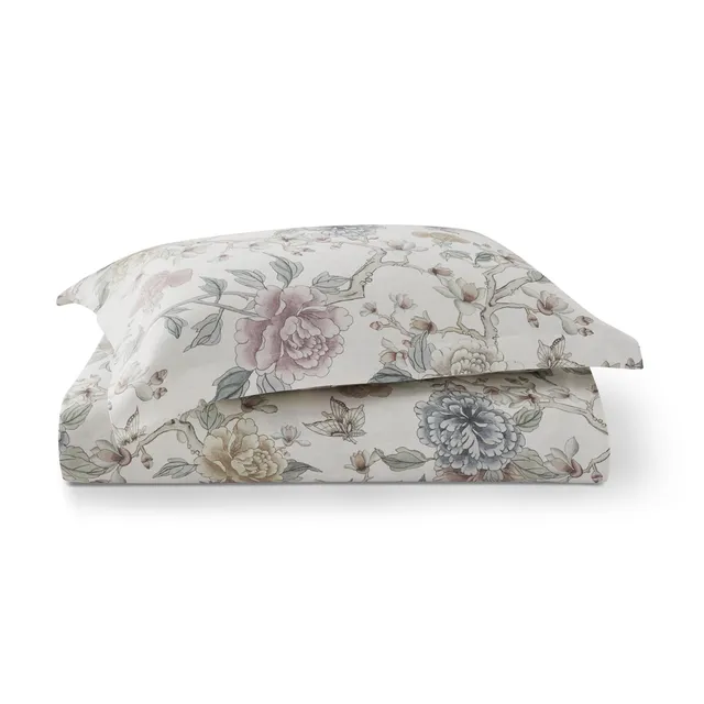 Williams Sonoma AERIN Wild Rose Printed Linen Duvet Cover