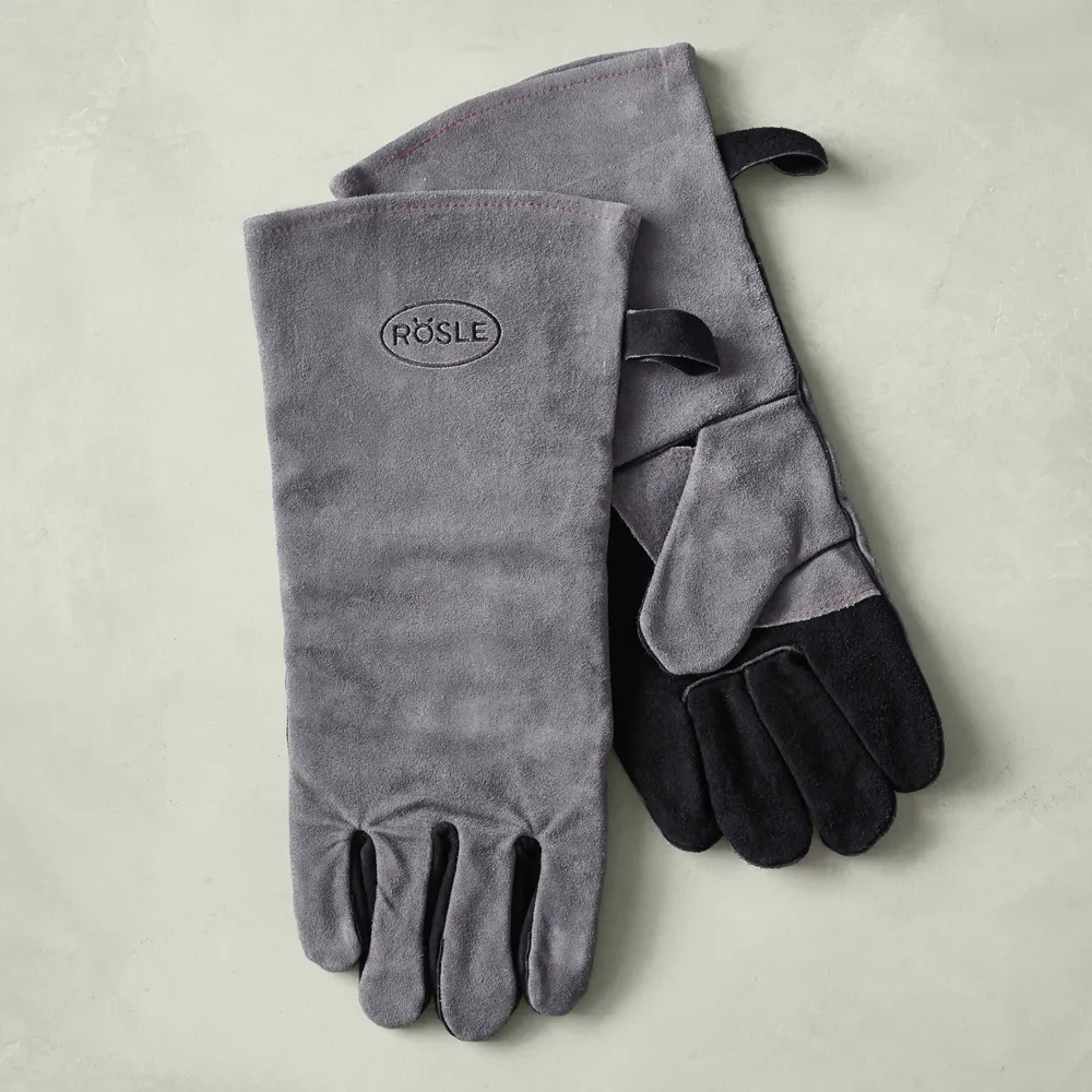 Leather shop grilling gloves