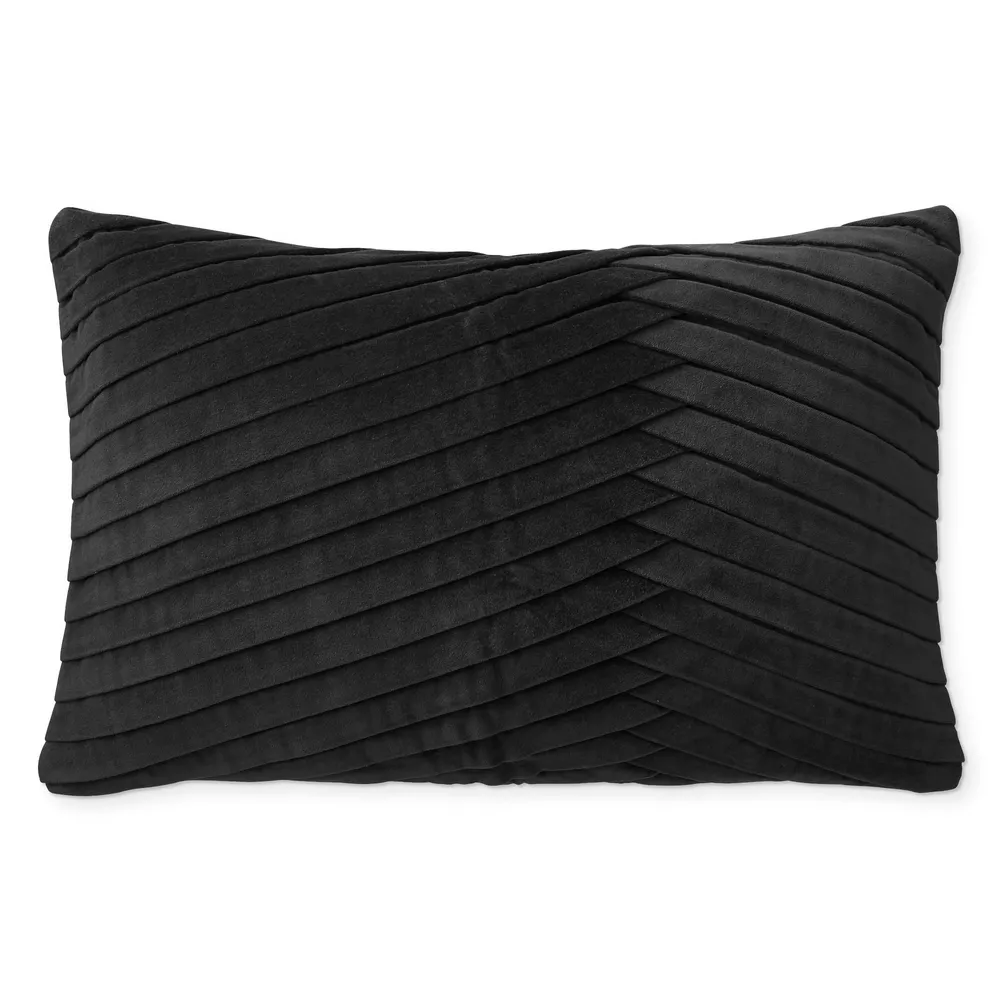 James pleated velvet clearance pillow