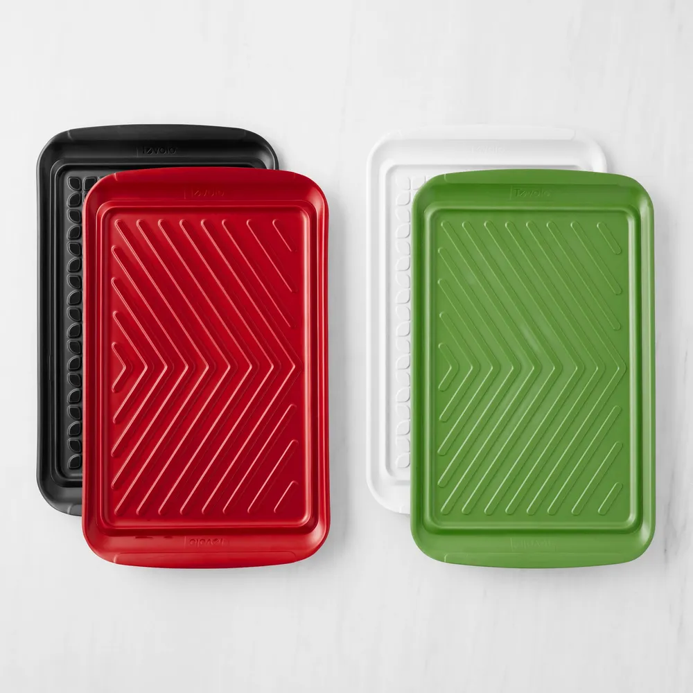 Grill prep outlet trays