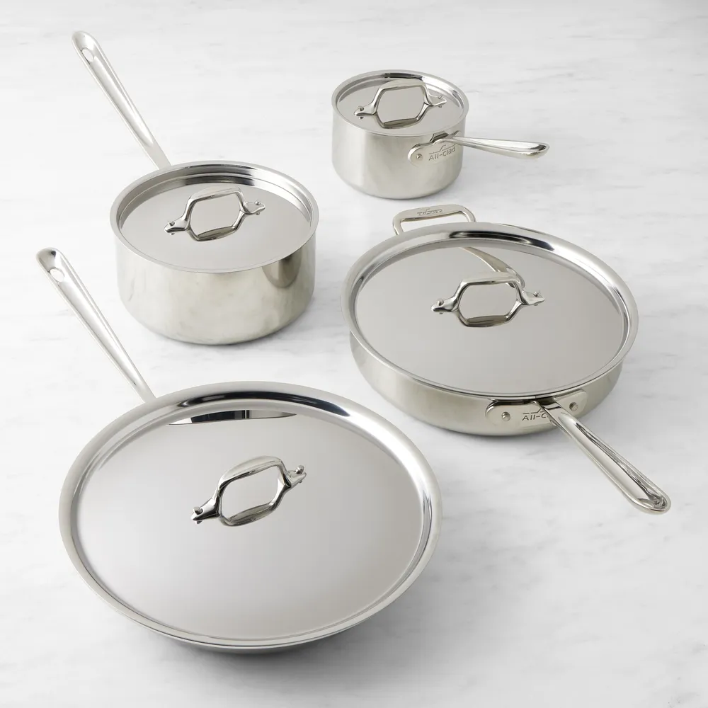 Williams Sonoma All Clad D3 Tri Ply Stainless Steel 8 Piece Cookware Set The Summit At Fritz Farm 6481