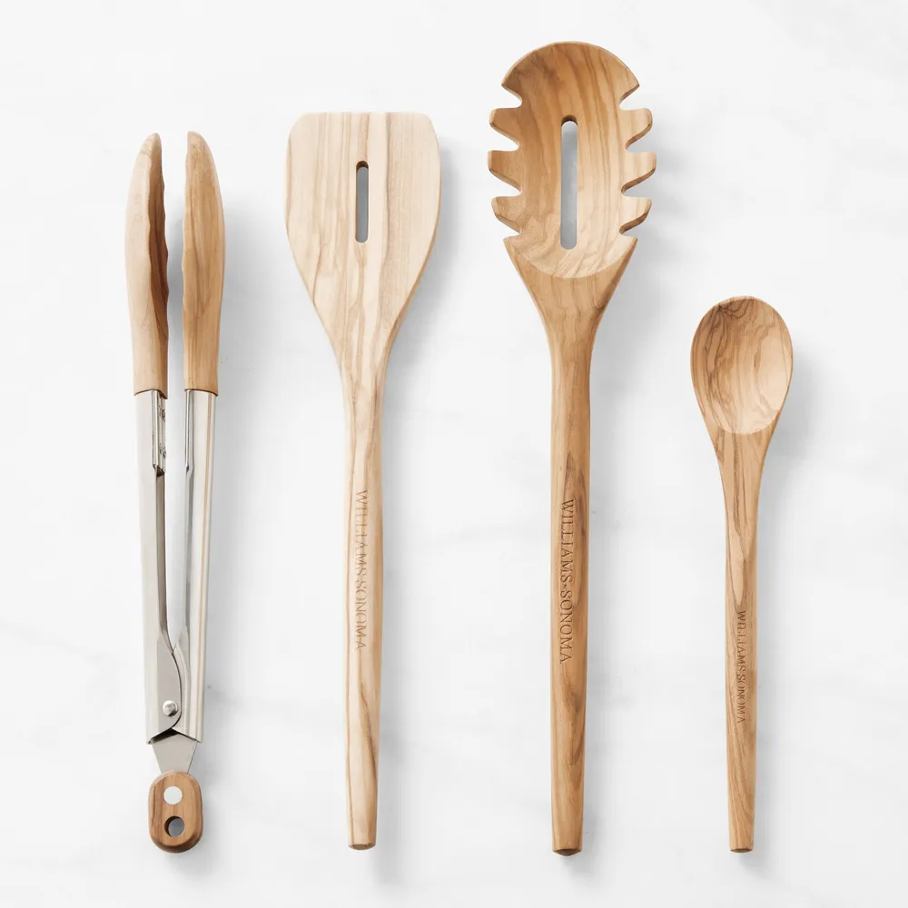 Williams Sonoma Olivewood Pasta Night Utensils, Set of 4 The Summit at Fritz Farm