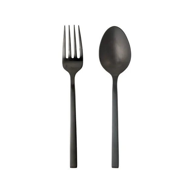 Williams Sonoma Fortessa Arezzo Brushed Black Serving Set