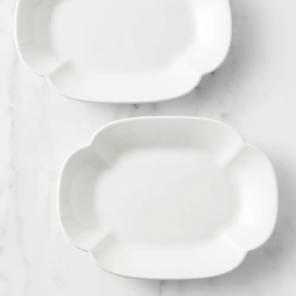 Williams Sonoma Scalloped Appetizer Plates Set of 4 CoolSprings