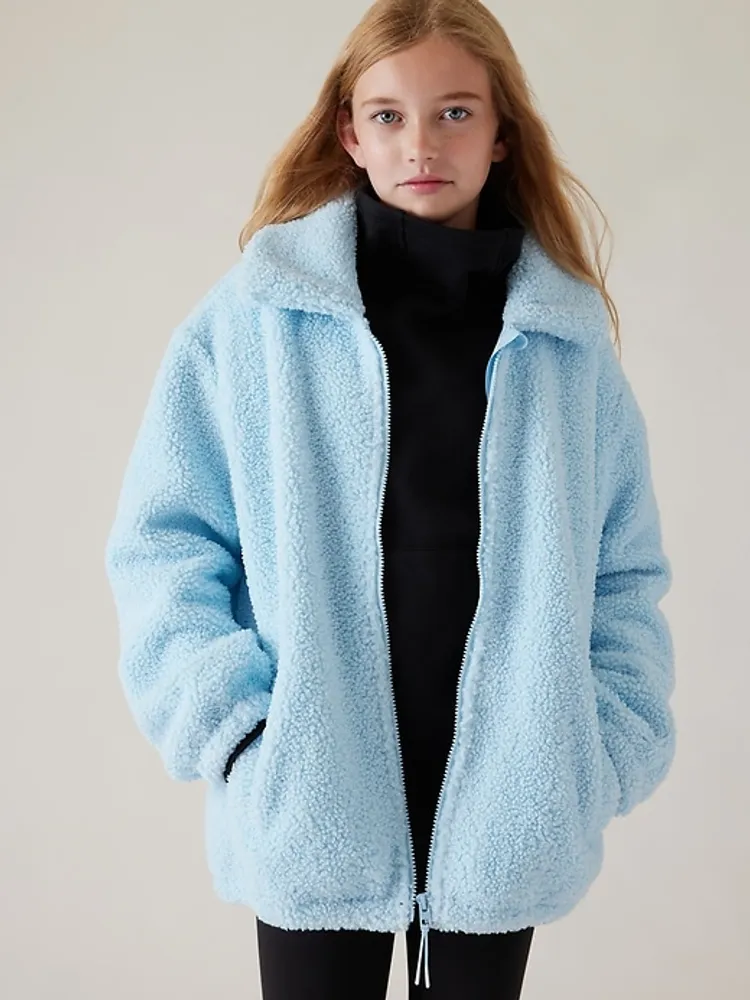 Blue teddy sale jacket urban outfitters